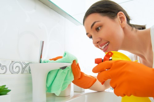 Kitchen and living area reset during Airbnb cleaning in Soho