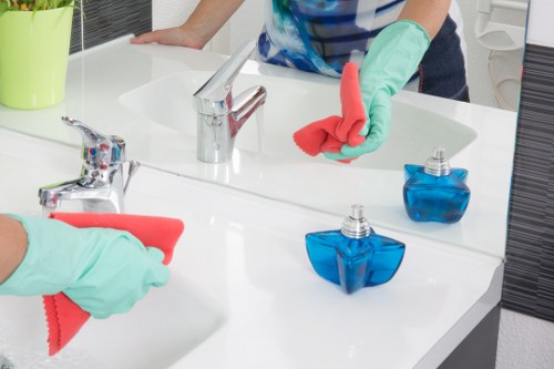 Careful deep cleaning of a sofa in a central London property