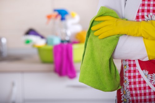 Local cleaner preparing a guest-ready short-let property in Soho